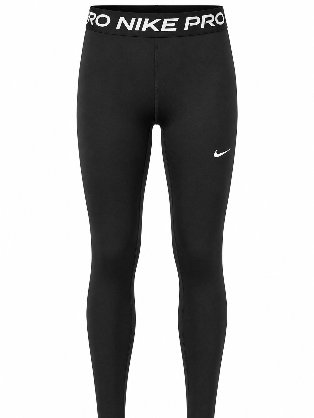 NWT Nike Pro Leggings with White Swoosh Black